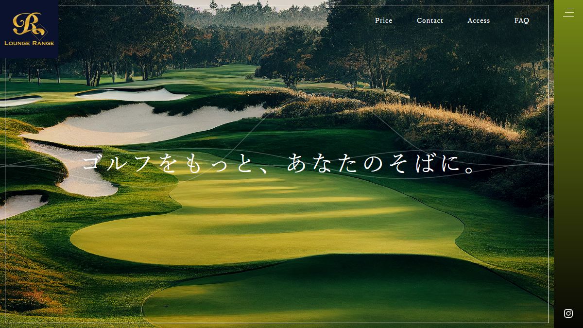 Lounge Range 難波の公式サイト画面